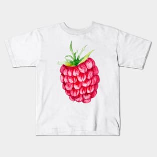 Raspberry Watercolour Kids T-Shirt